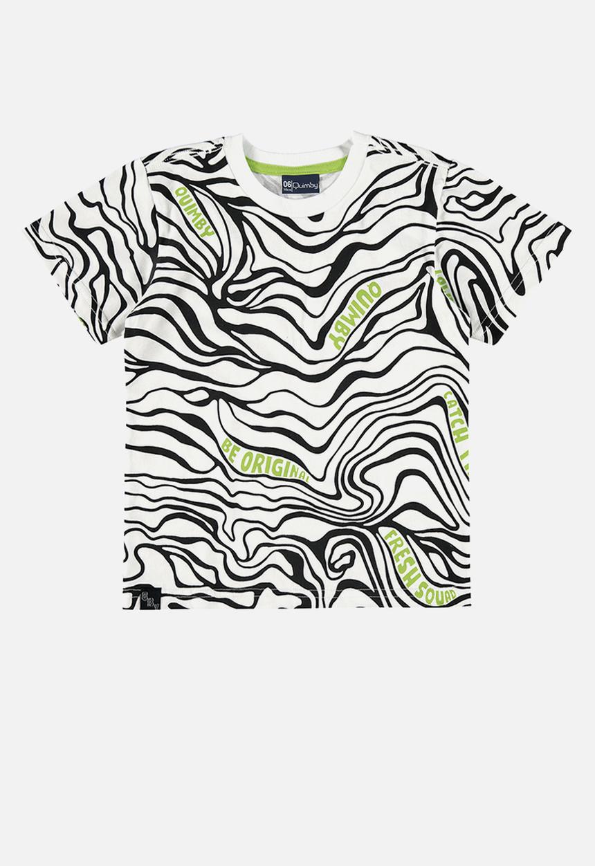 Quimby - Single jersey T-shirt - white & black