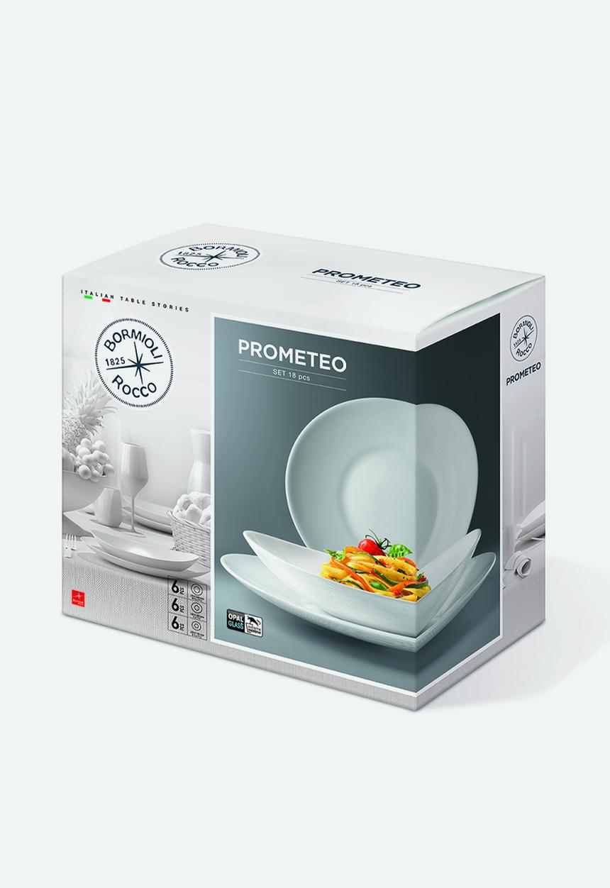 Luigi Bormioli - Prometeo tavola 18pc dinner set- white