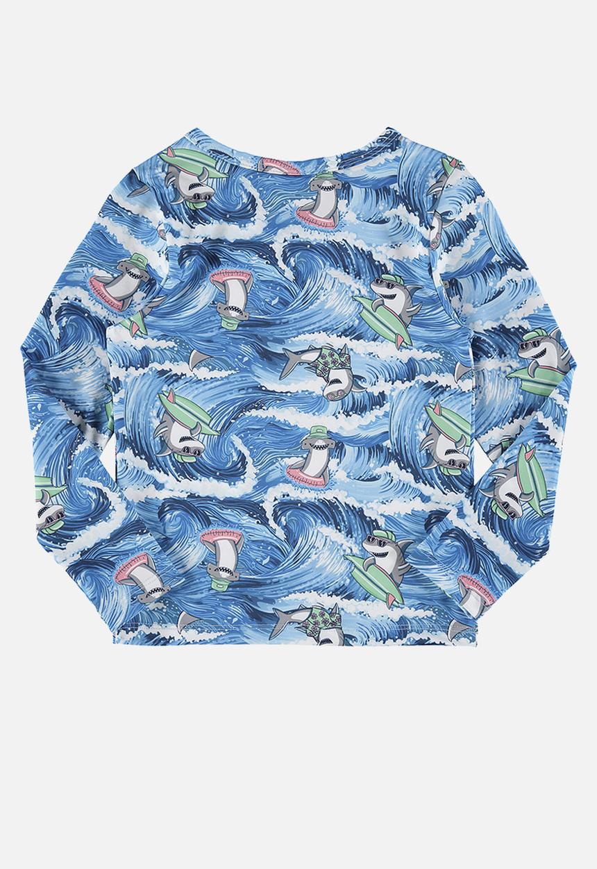 Quimby - Upf 50+ sun protection T-shirt - blue