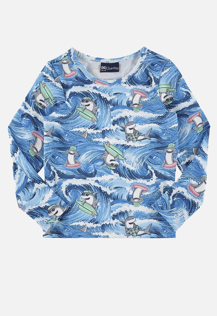 Quimby - Upf 50+ sun protection T-shirt - blue