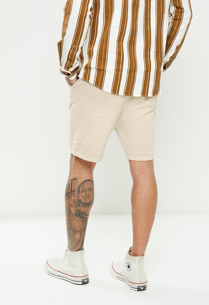 Only & Sons - Onsdon reg sweat shorts - stone