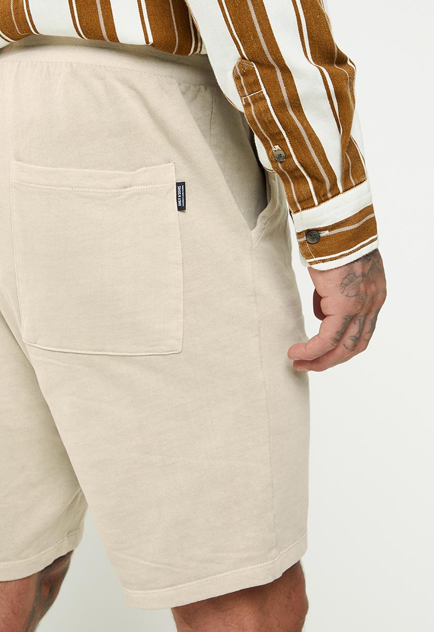 Only & Sons - Onsdon reg sweat shorts - stone