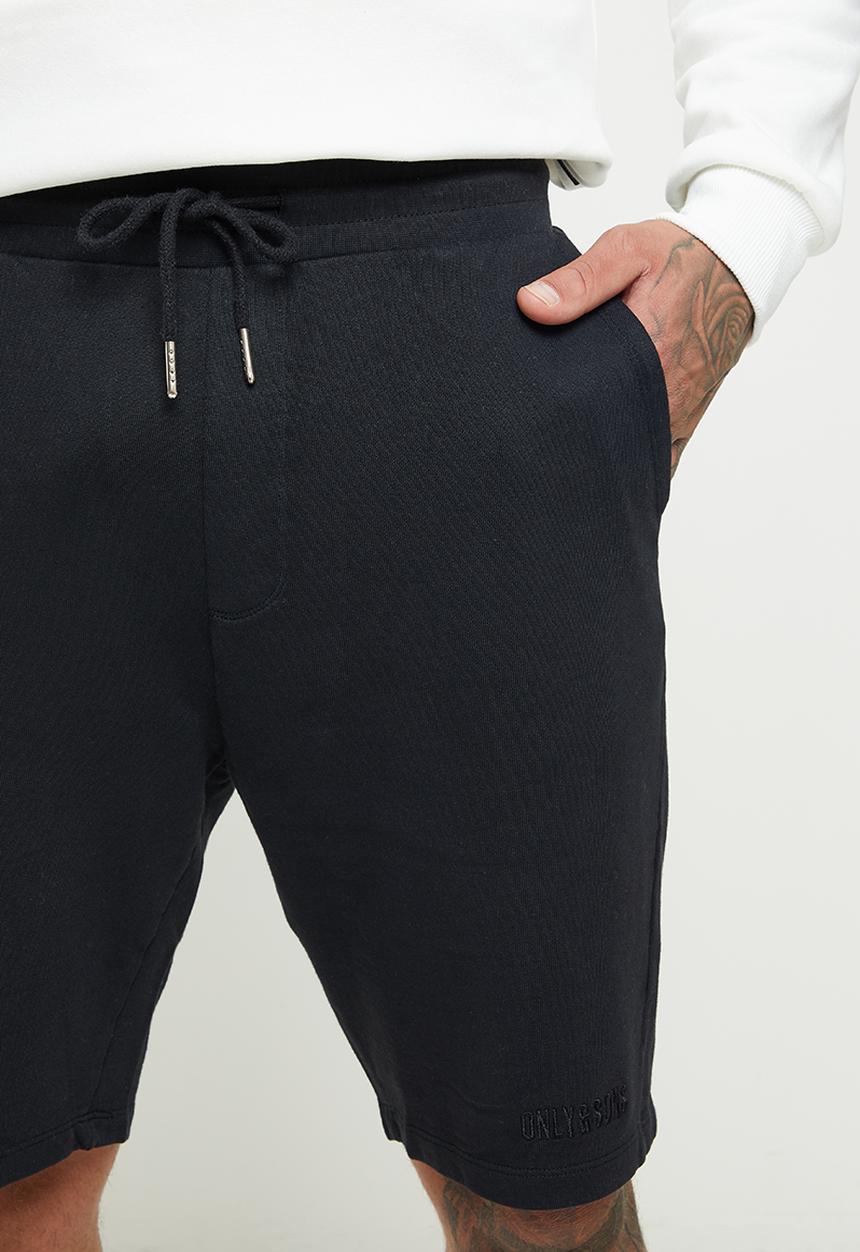 Only & Sons - Onsdon reg sweat shorts - black