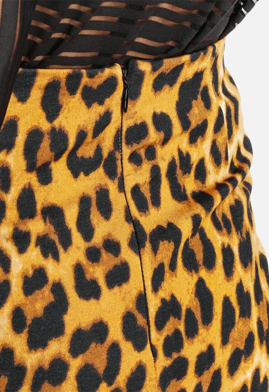 Bardot - Leopard A-Line Skirt