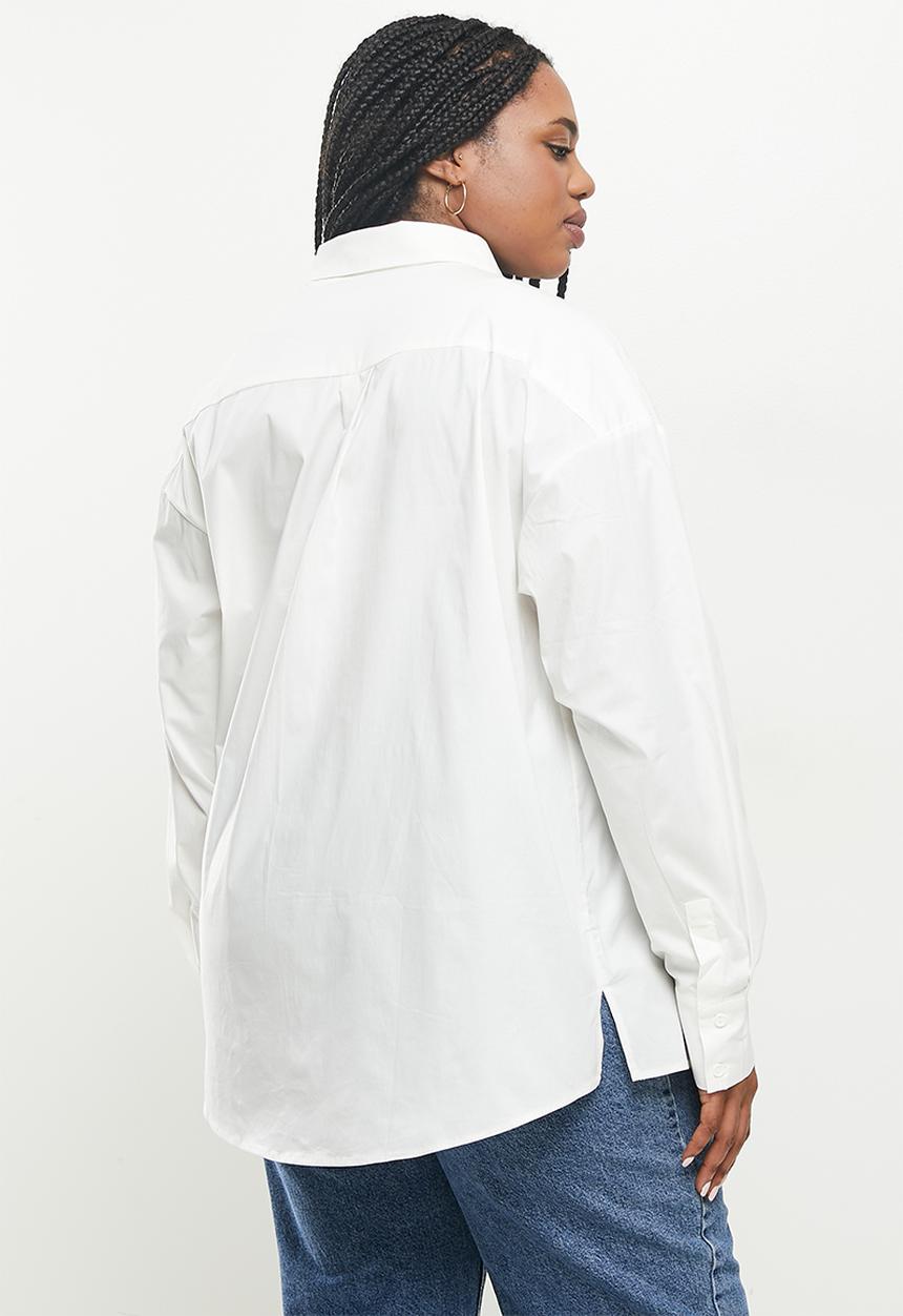 Glamorous - Plus relaxed fit shirt - white