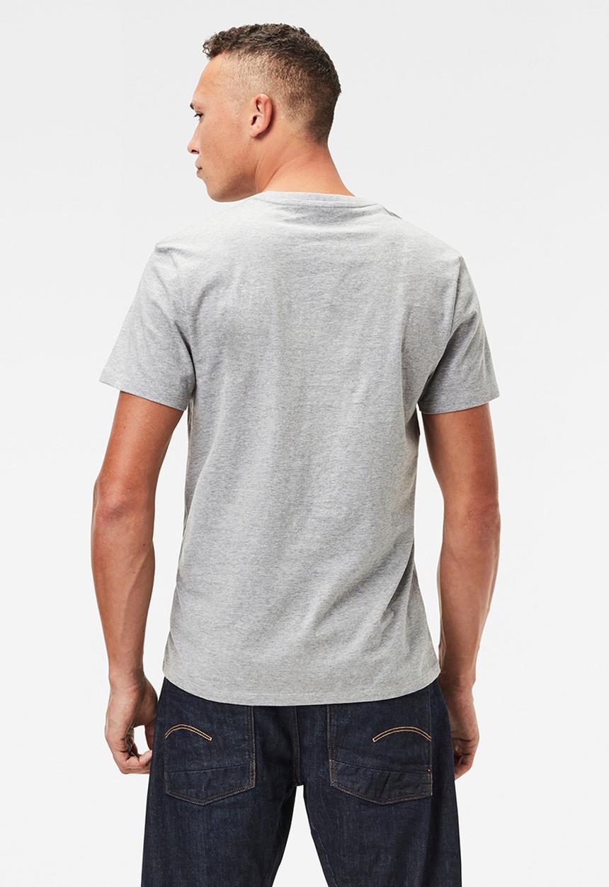 G-STAR - Base heather v-neck short sleeve tee 2 pack - grey heather 