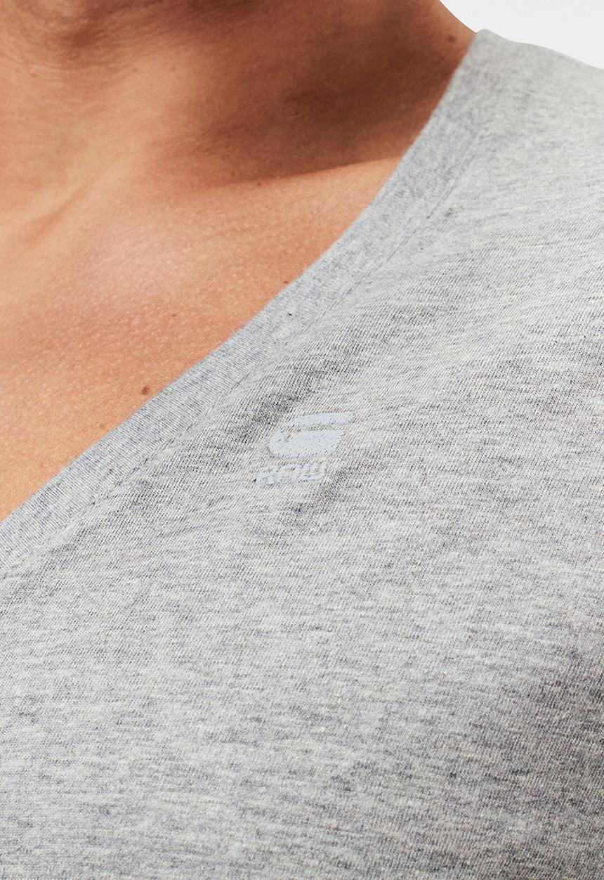 G-STAR - Base heather v-neck short sleeve tee 2 pack - grey heather 