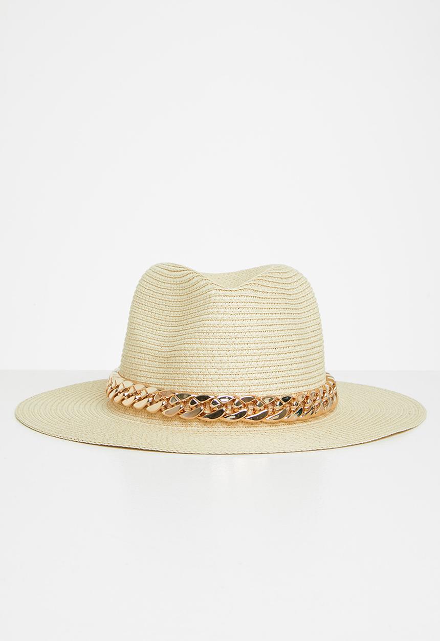 edit - Chain trim sun hat - neutral