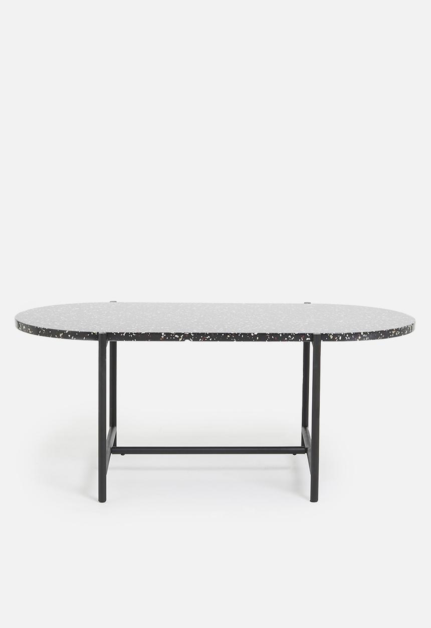 Sixth Floor - Hudson terrazzo coffee table - black