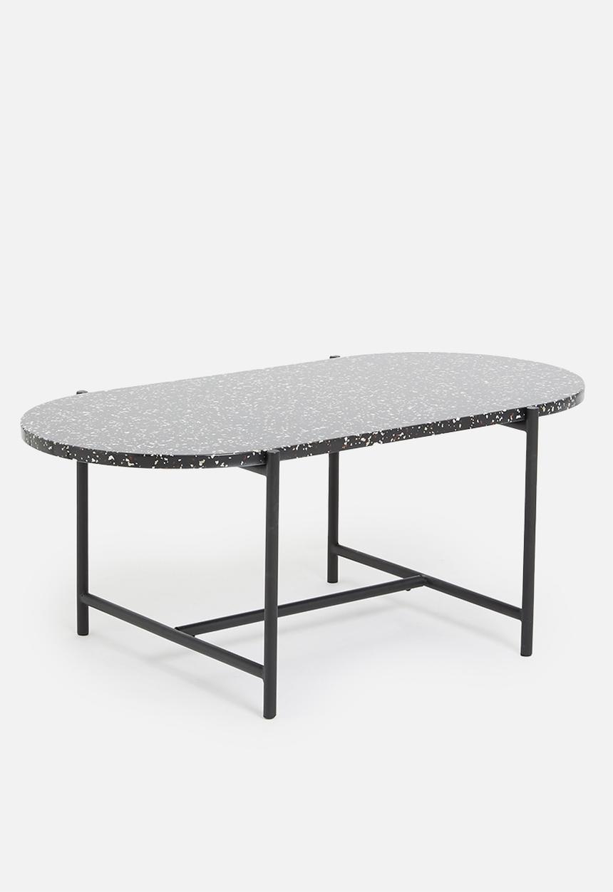 Sixth Floor - Hudson terrazzo coffee table - black