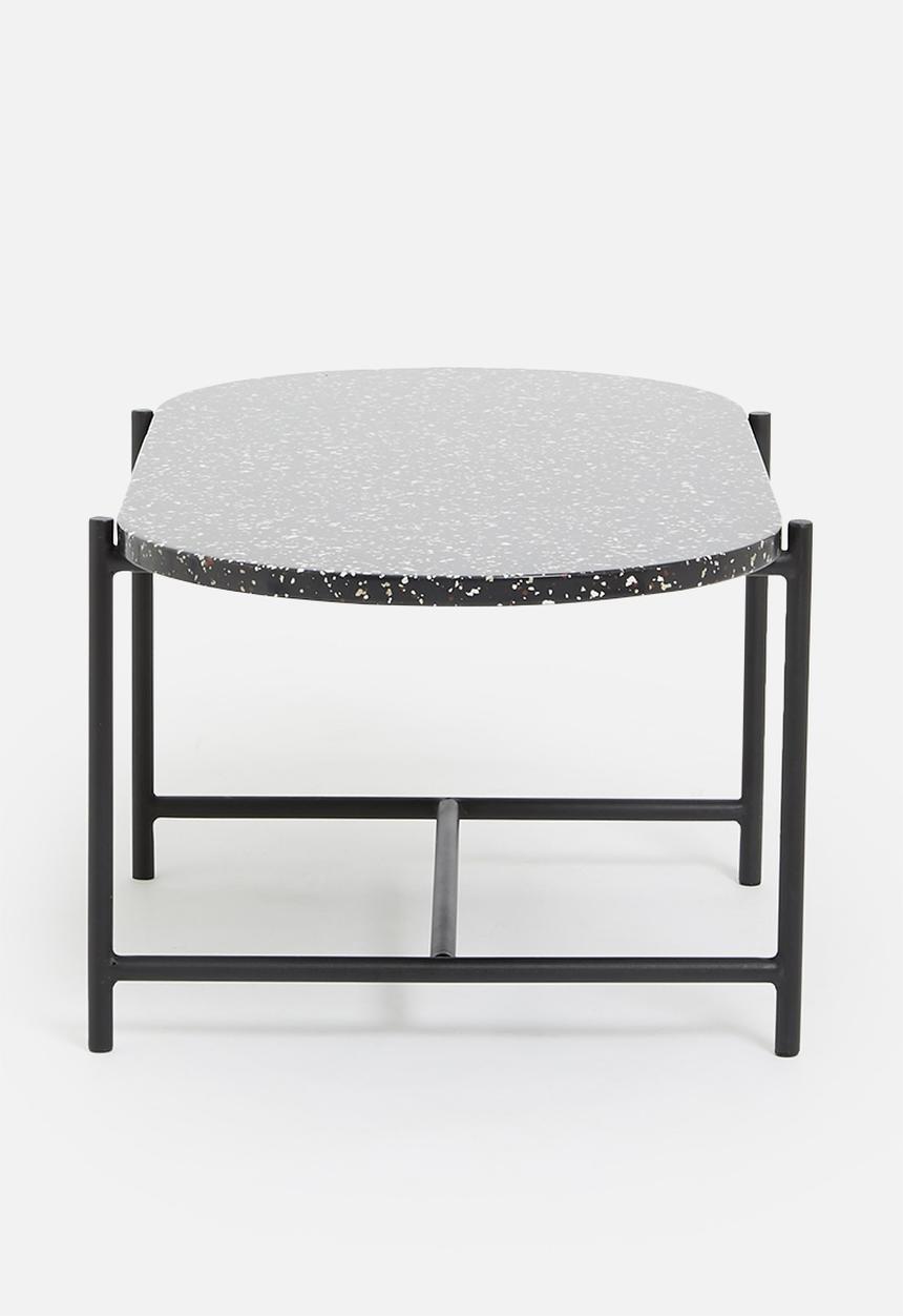 Sixth Floor - Hudson terrazzo coffee table - black