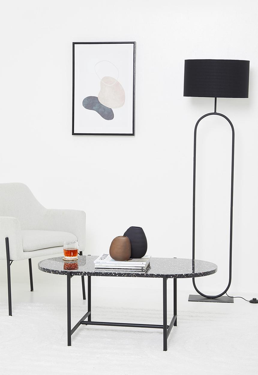 Sixth Floor - Hudson terrazzo coffee table - black