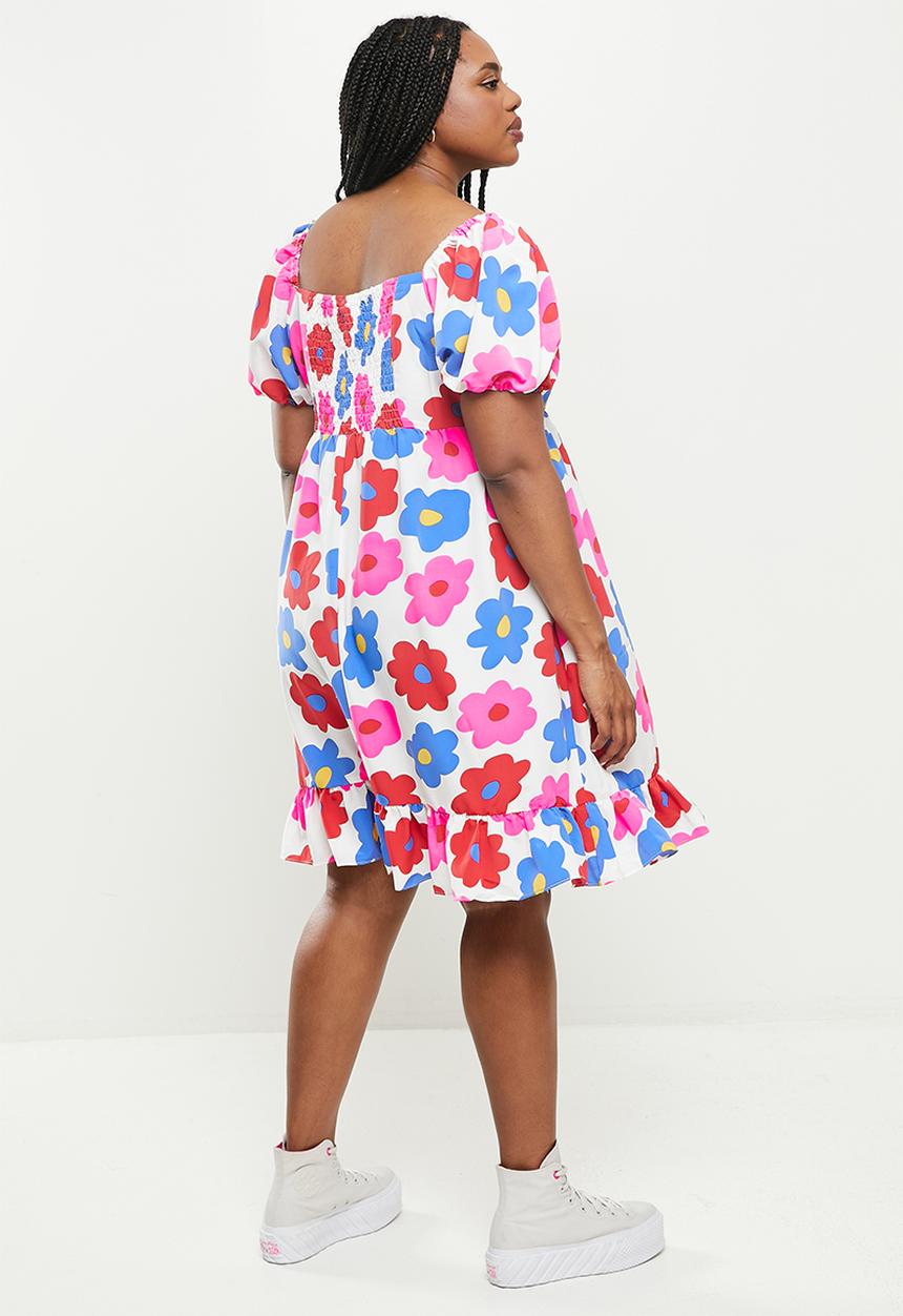 Glamorous - Plus ladies dress - bright large floral