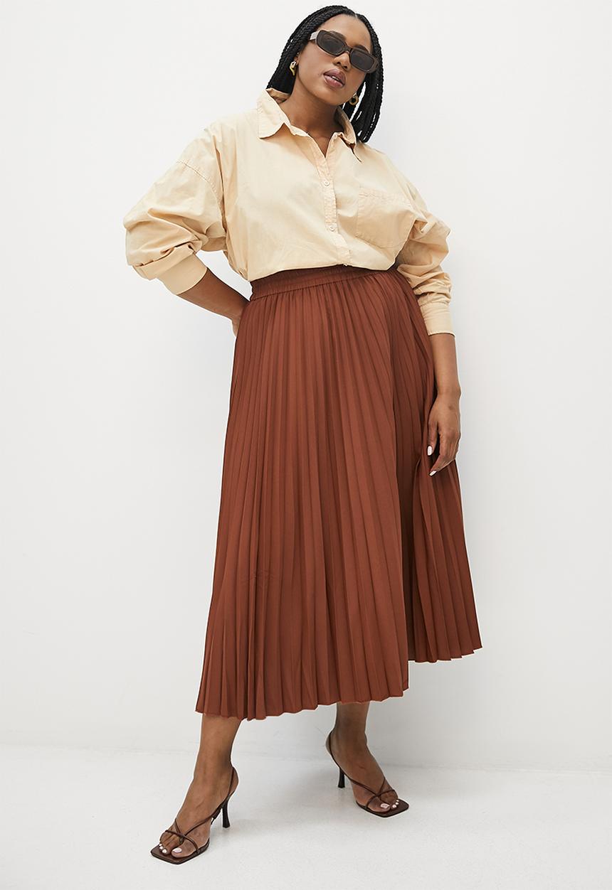 Superbalist - Midaxi pleated skirt - choc