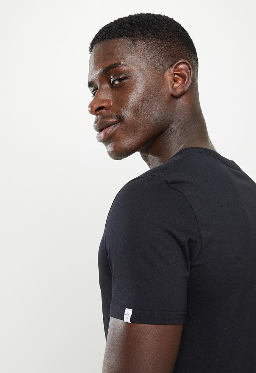 Original Penguin - Embroidered logo T-shirt - true black