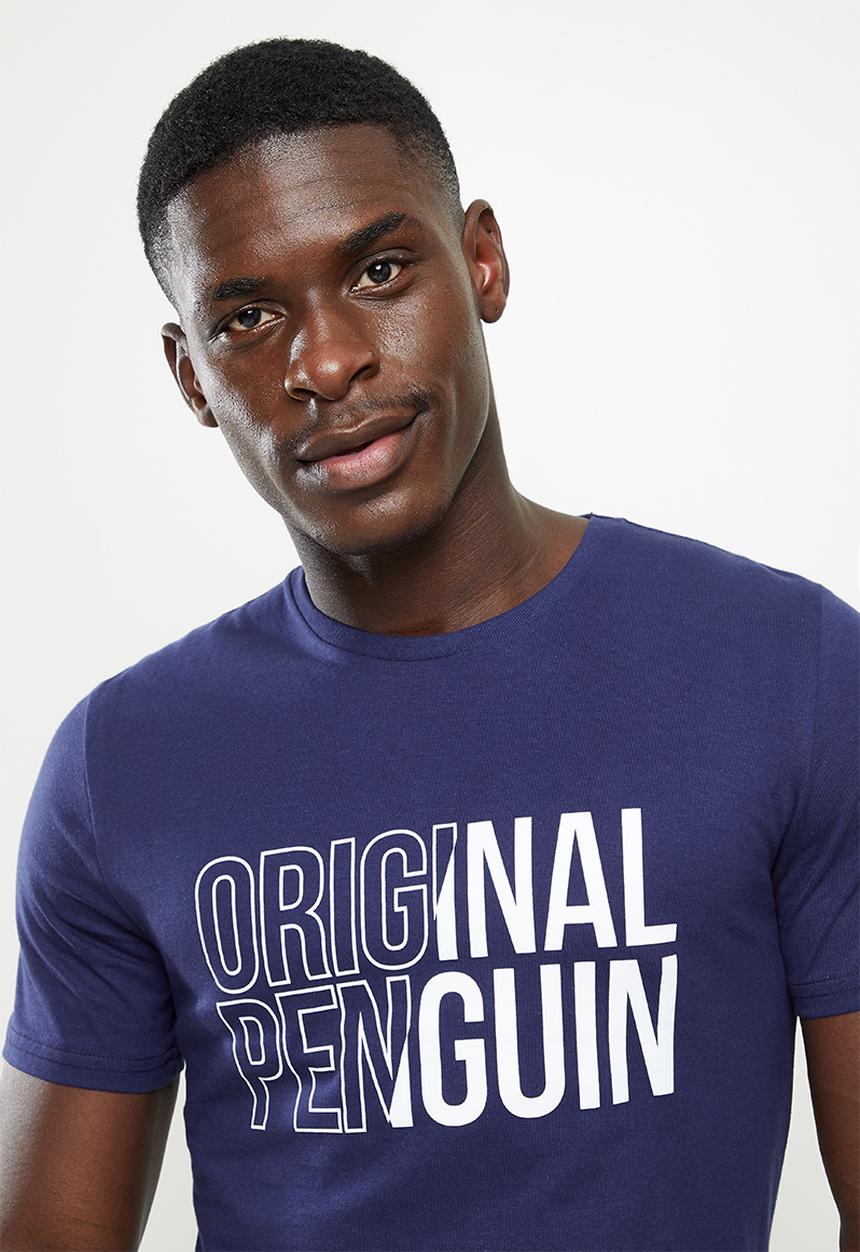 Original Penguin - Slashed T-shirt - deep marine