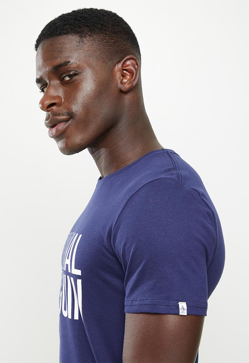 Original Penguin - Slashed T-shirt - deep marine