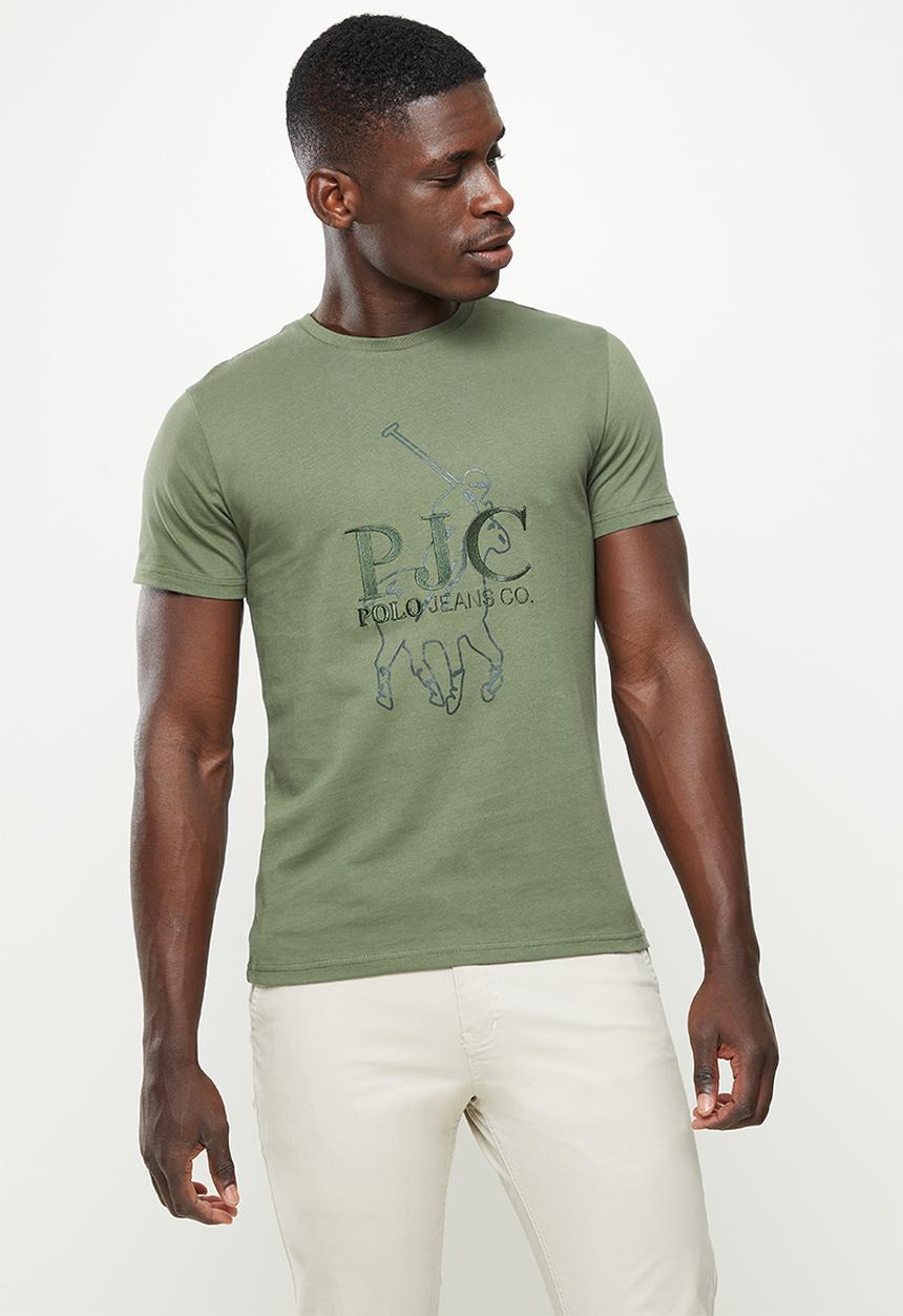 POLO - Men pjc big pony short sleeve tee - green