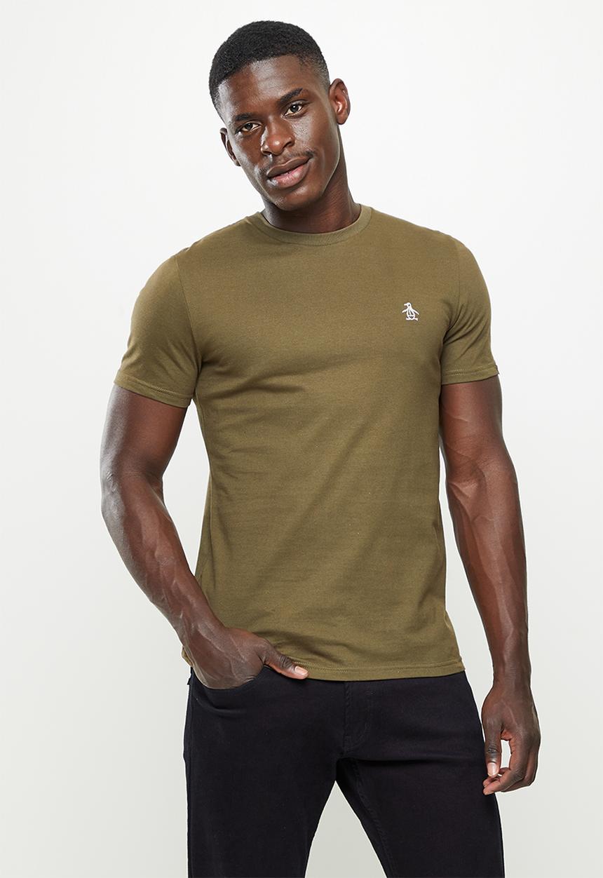Original Penguin - Embroidered logo T-shirt - rifle green