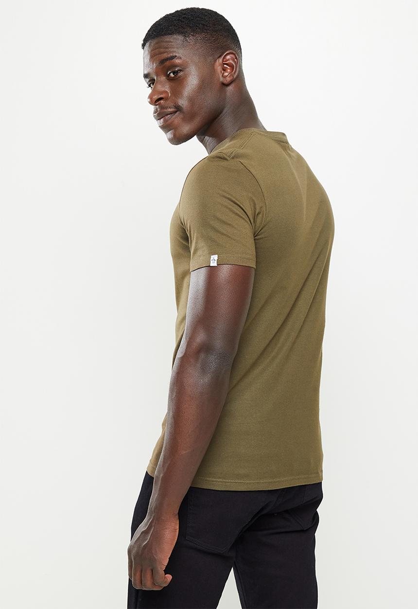 Original Penguin - Embroidered logo T-shirt - rifle green