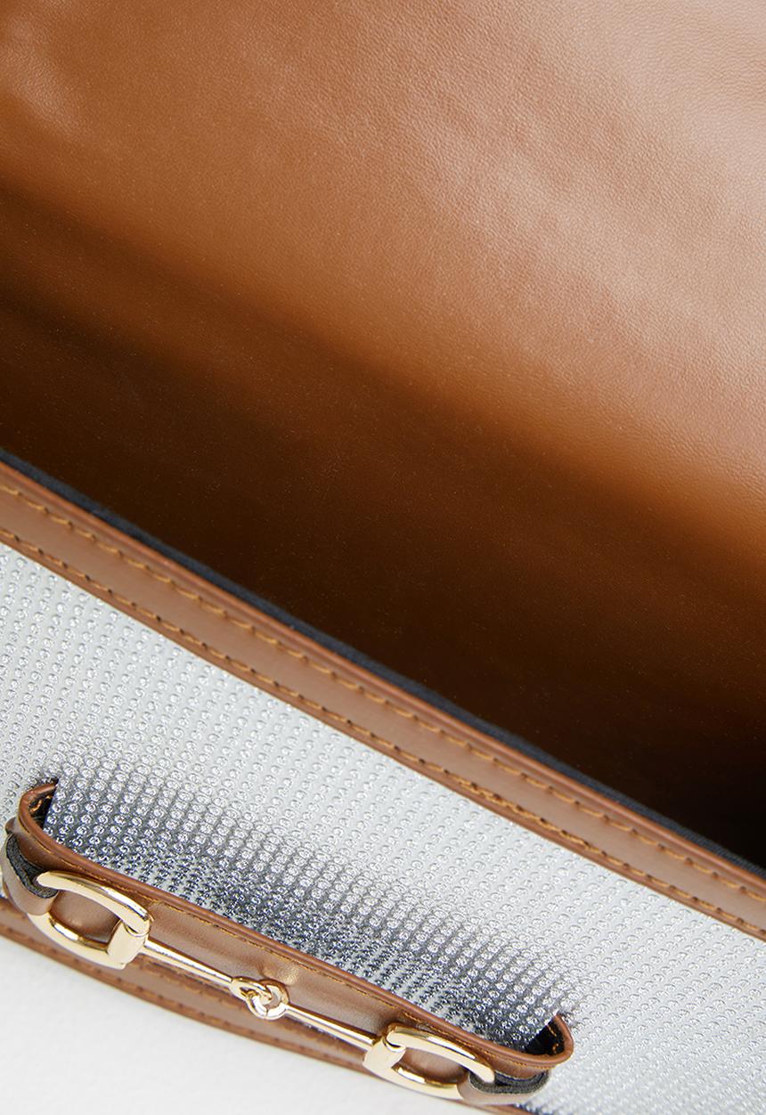 Superbalist - Cynthia crossbody bag - silver & tan