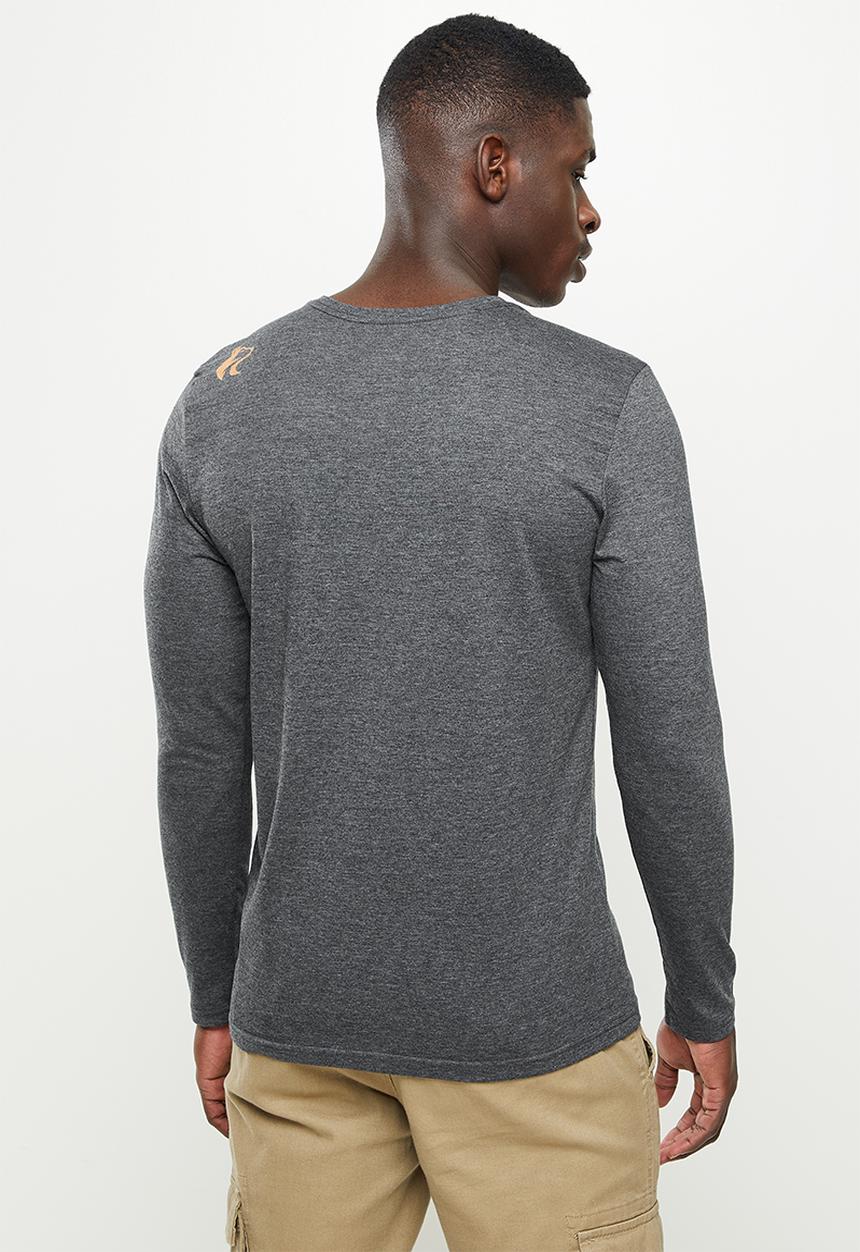 Wolf Rock - In the woods long sleeve - charcoal melange