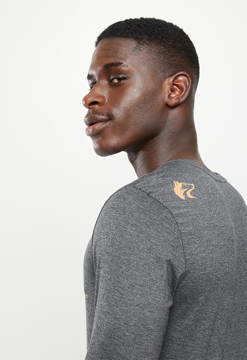 Wolf Rock - In the woods long sleeve - charcoal melange