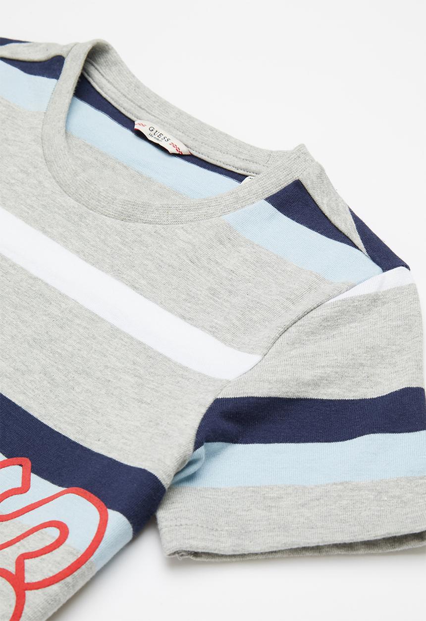 GUESS - Kids short sleeve T-shirt - grey & blue