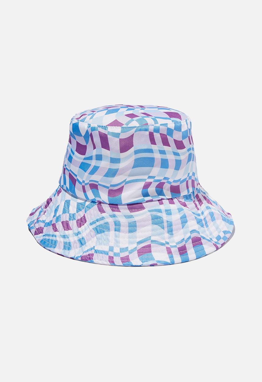 Rubi - Graphic bucket hat - nina checkerboard purple