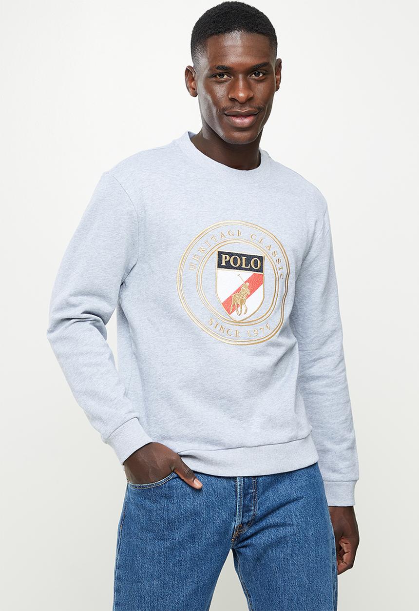 POLO - Crest Embro sweatshirt - grey