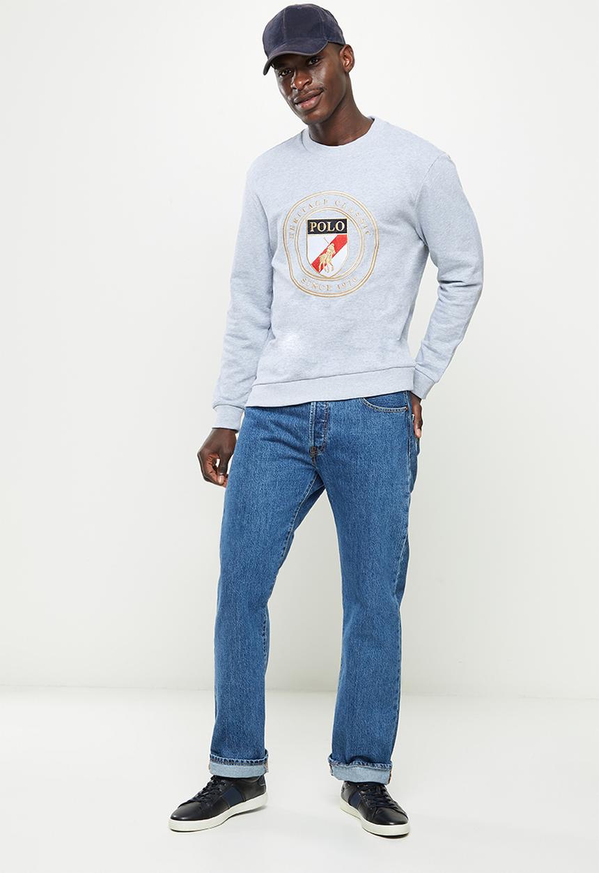 POLO - Crest Embro sweatshirt - grey