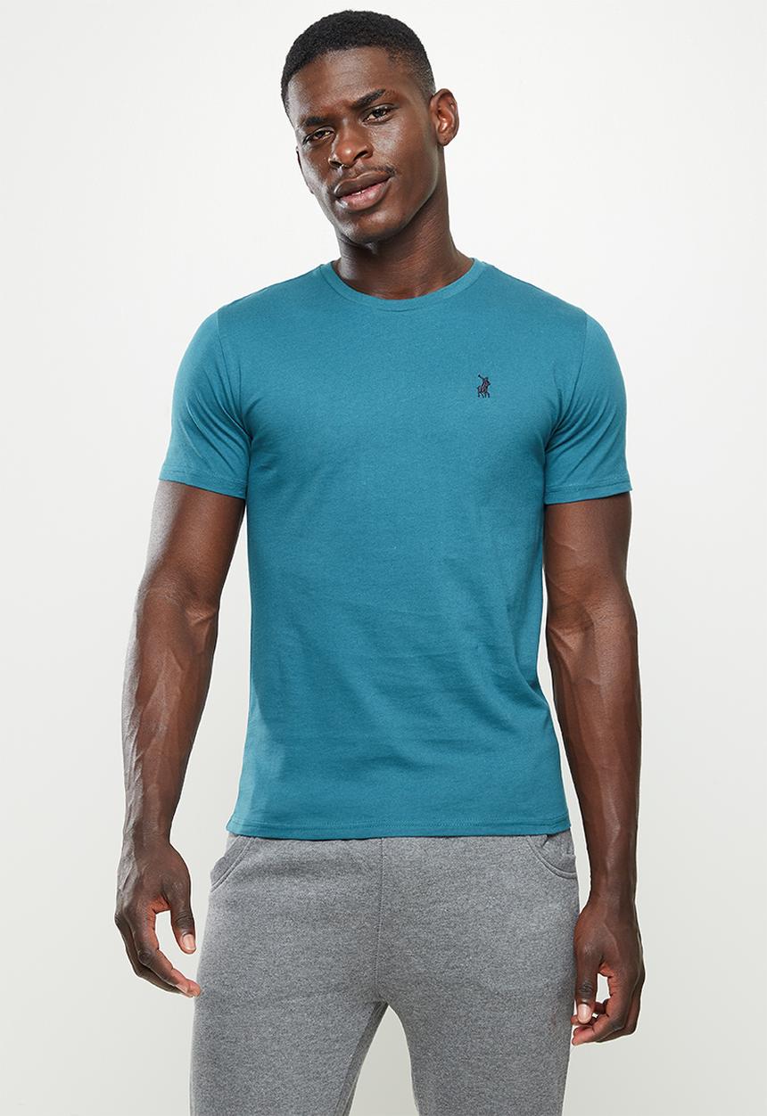 POLO - Men plain short sleeve tee - petrol blue