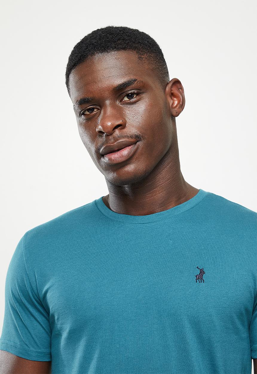 POLO - Men plain short sleeve tee - petrol blue