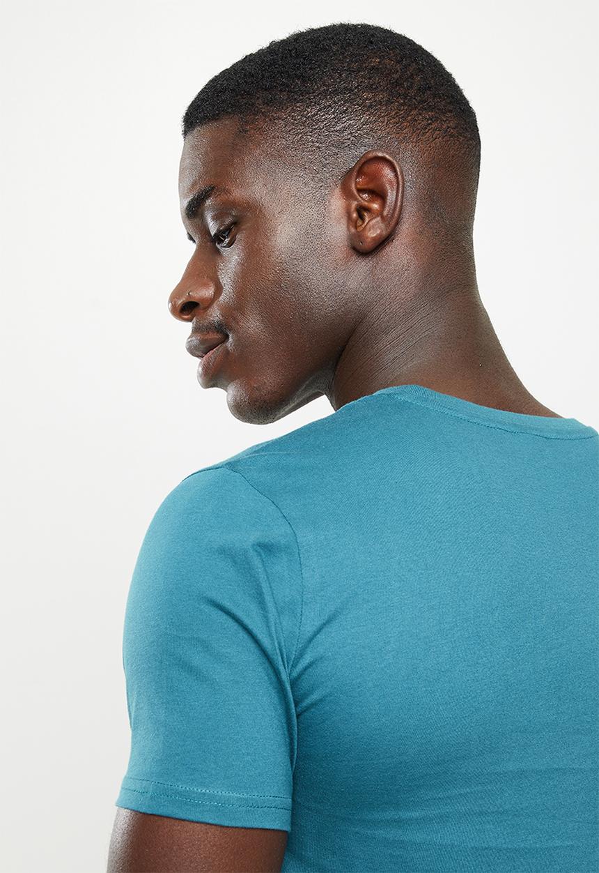 POLO - Men plain short sleeve tee - petrol blue