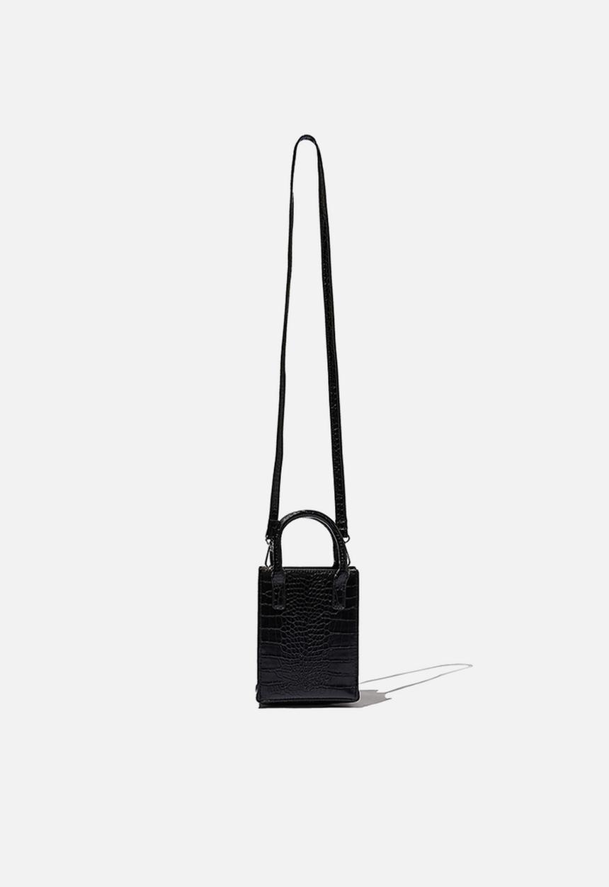Rubi - Morgan cross body bag - black texture