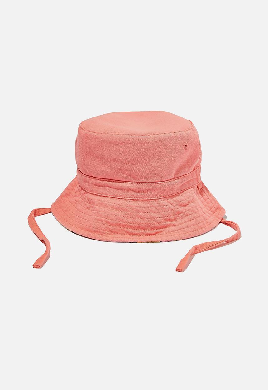 Cotton On - Reversible bucket hat - wanda floral/coral dreams