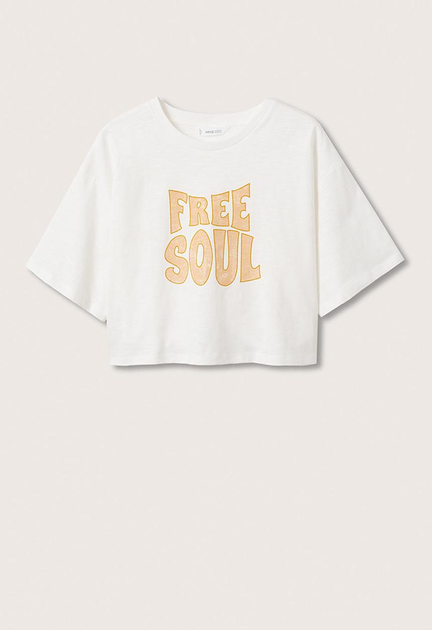 MANGO - T-shirt freesoul  - white