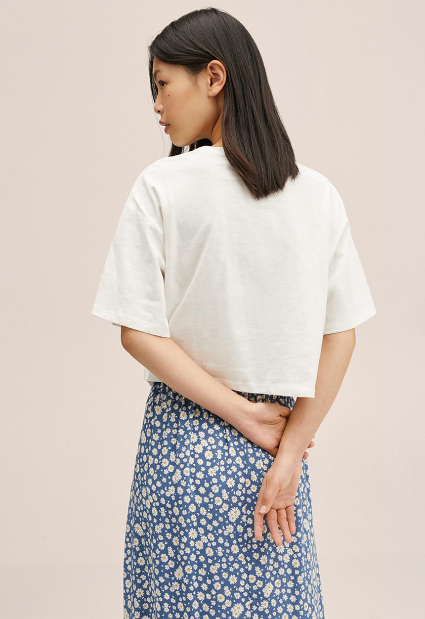 MANGO - T-shirt freesoul  - white