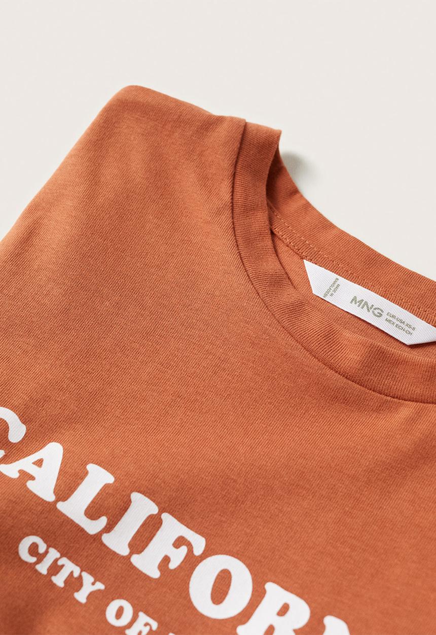 MANGO - T-shirt cali  - orange