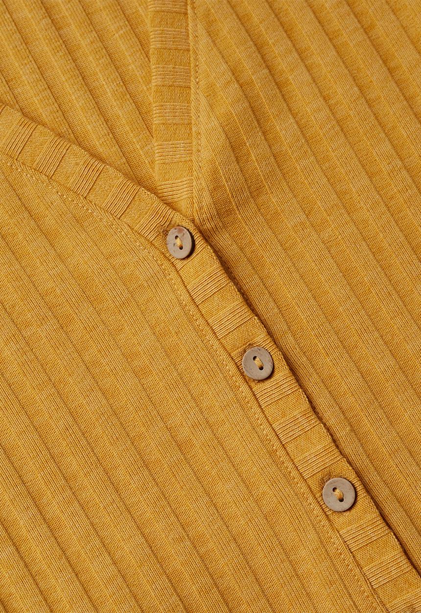 MANGO - T-shirt dhaka - yellow
