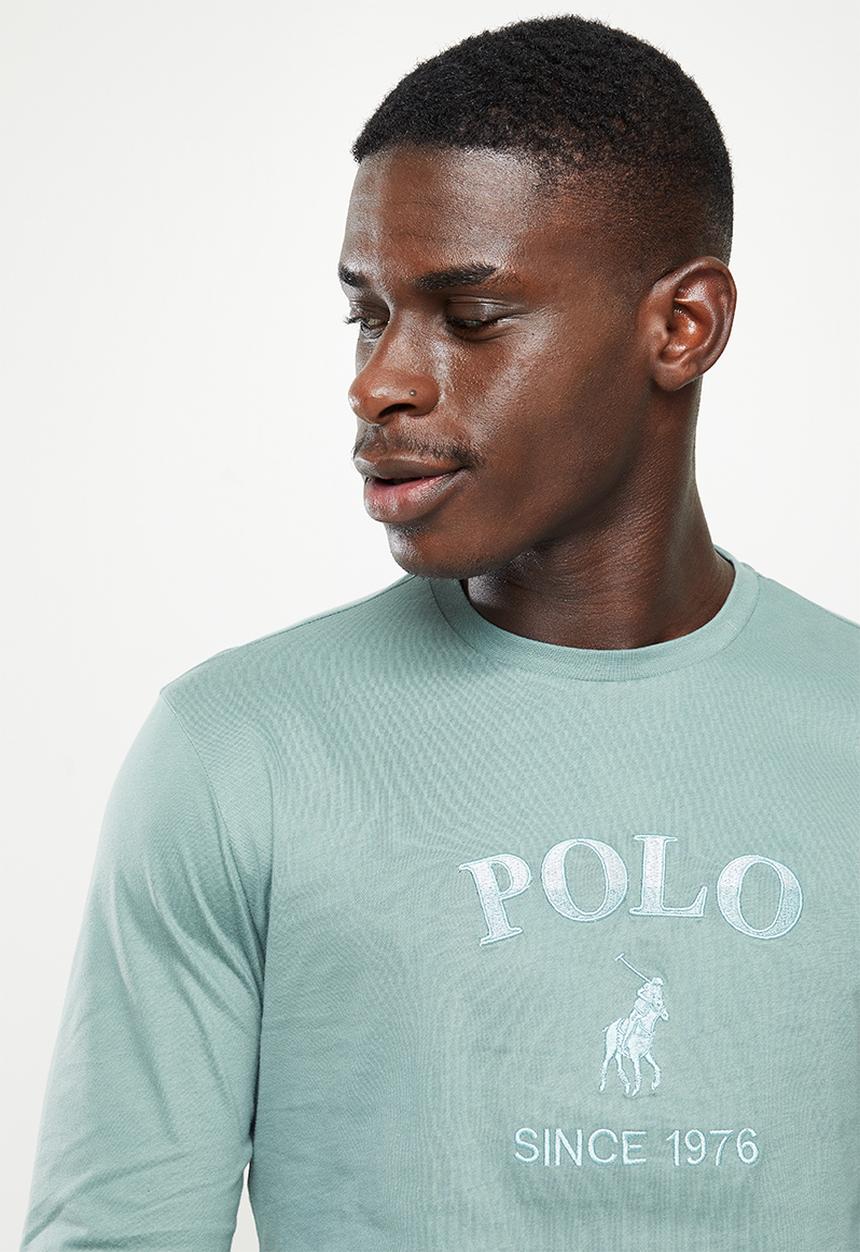 POLO - Men logo long sleeve tee - blue