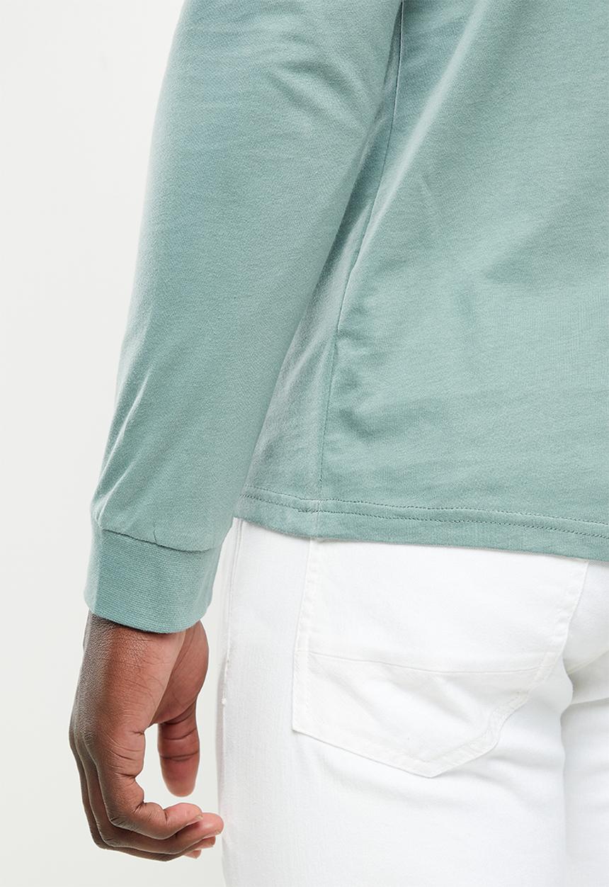 POLO - Men logo long sleeve tee - blue