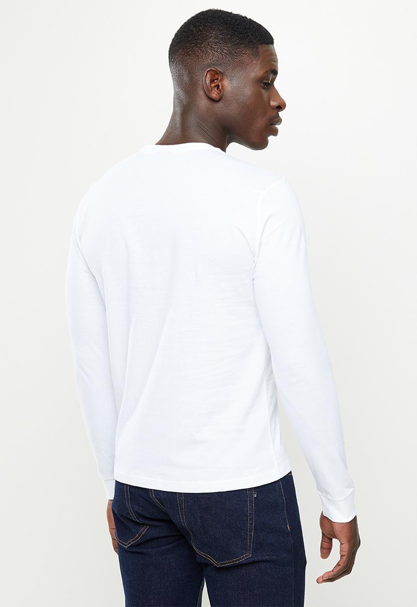 POLO - Men big pony long sleeve tee - white