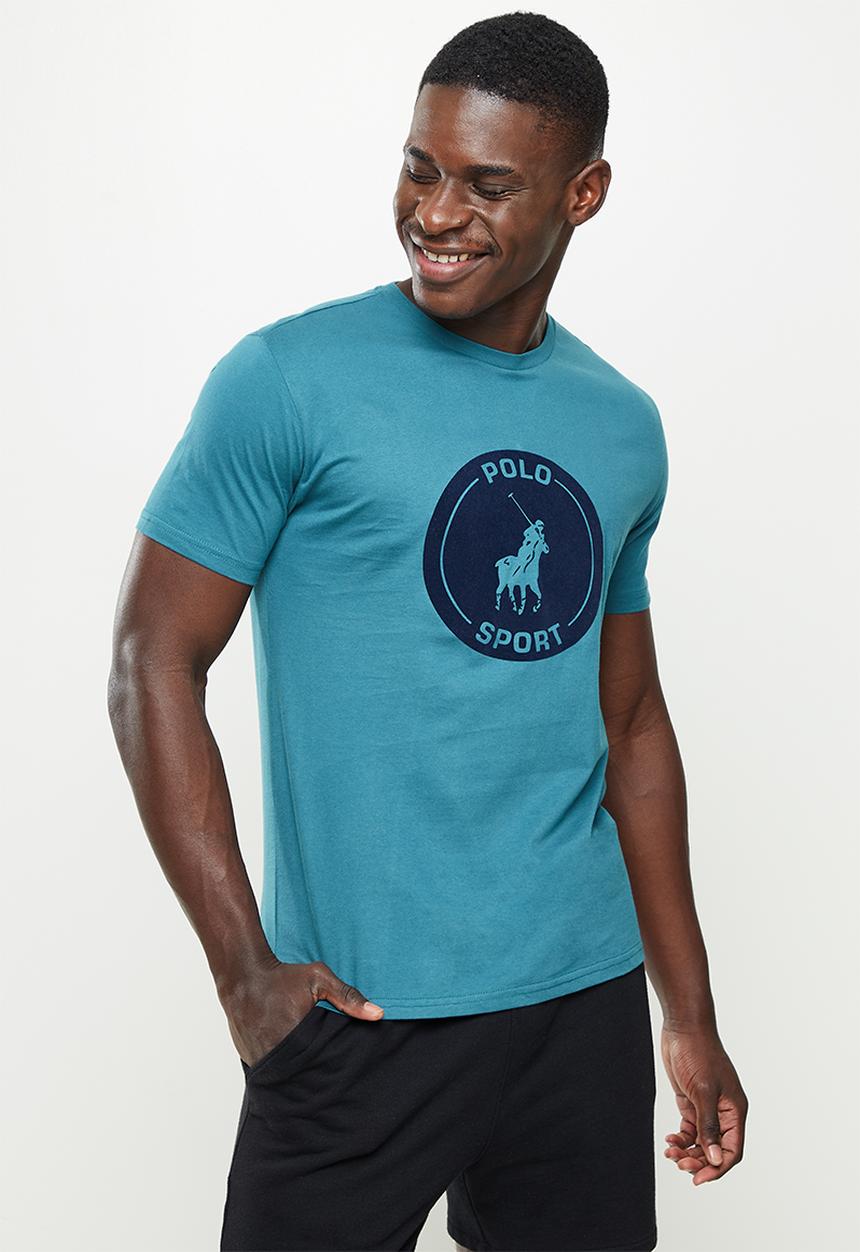 POLO - PS sport flock short sleeve tee - blue