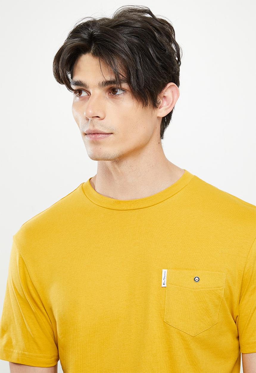 Ben Sherman - Pique short sleeve pocket tee - dijon