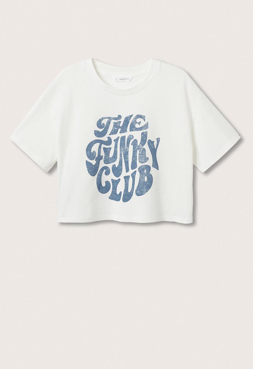 MANGO - T-shirt rolling - white