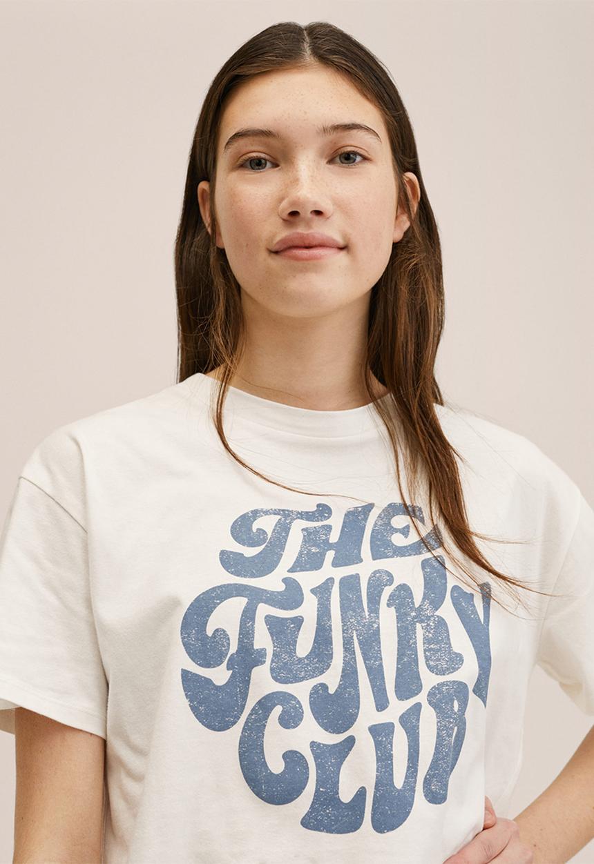 MANGO - T-shirt rolling - white