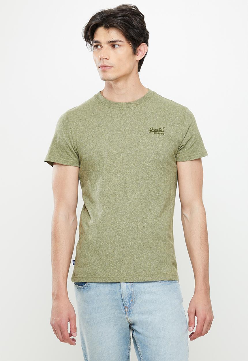 Superdry. - Vintage logo emb tee - green 