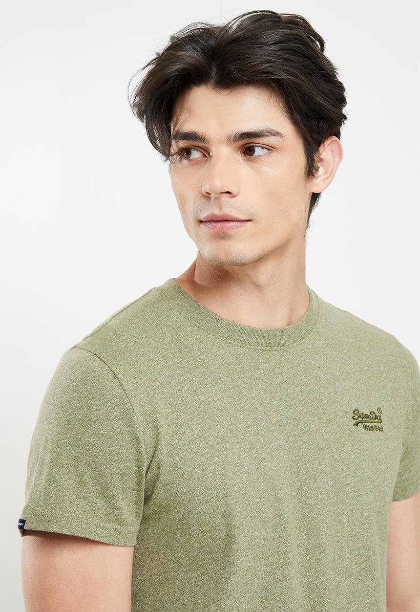 Superdry. - Vintage logo emb tee - green 