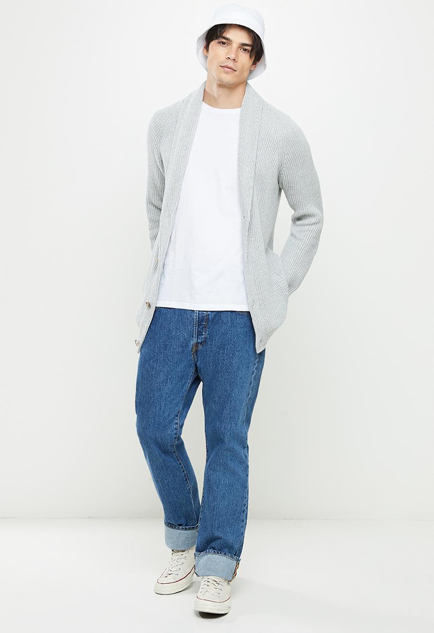 Cotton On - Shawl knit cardigan - grey marle
